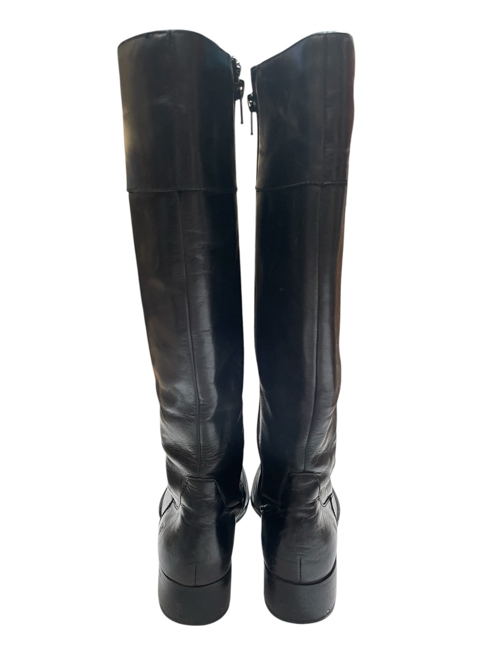 Born Black Leather Knee Boots 6.5 Side Zip Comfort - Picture 5 of 12
